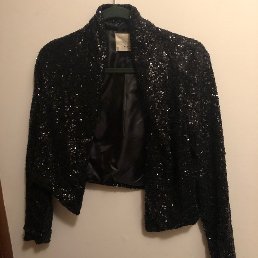 Black Sequin Jacket - image 1